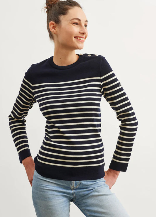 Pull Marin rayé Femme Marée - Saint James