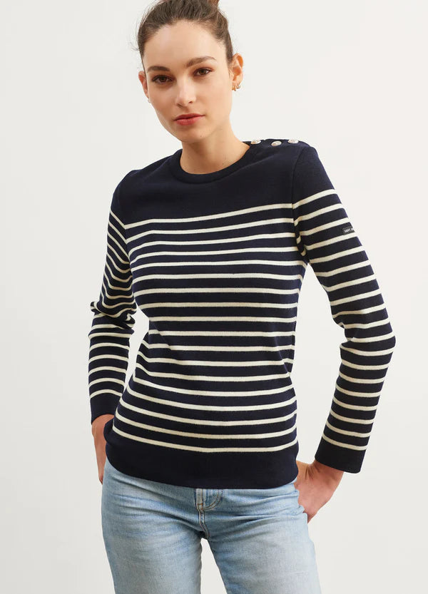 Pull Marin rayé Femme Marée - Saint James
