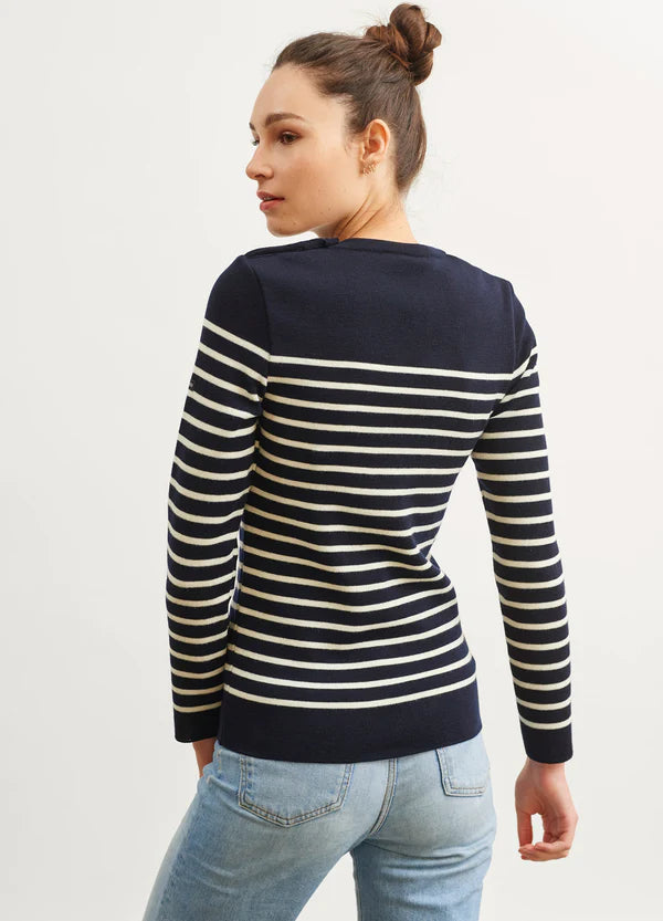 Pull Marin rayé Femme Marée - Saint James