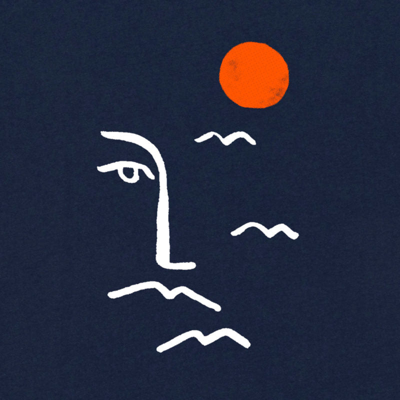 Tee-shirt Bask in The Sun - Moonlight Navy