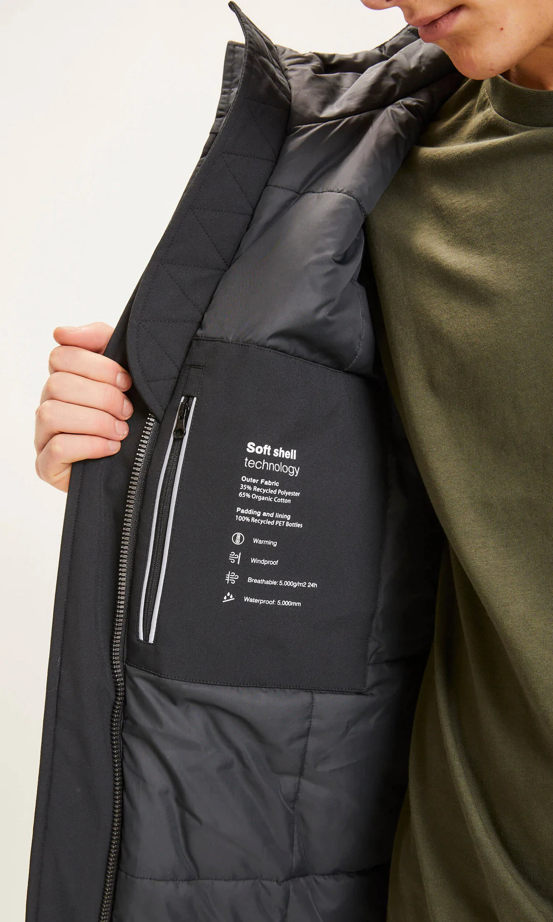 Parka Homme Knowledge Cotton Apparel - Soft Shell Climate Shell