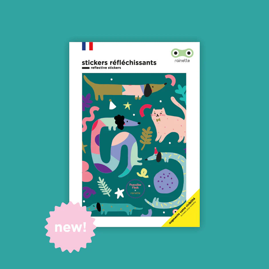 Stickers réfléchissants Rainette Grande Planche - Animaux