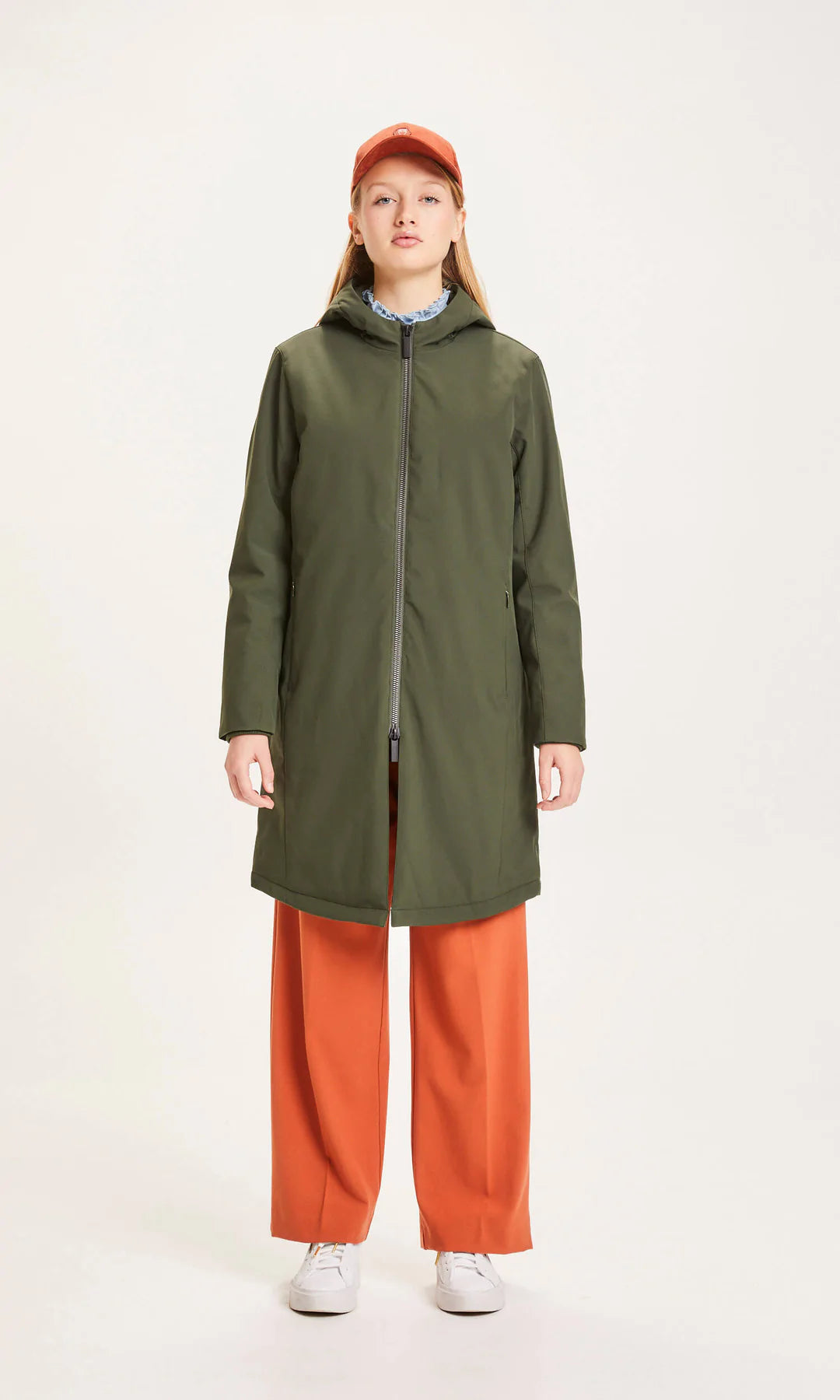 Parka Femme Knowledge Cotton Apparel - Soft Shell Kaki