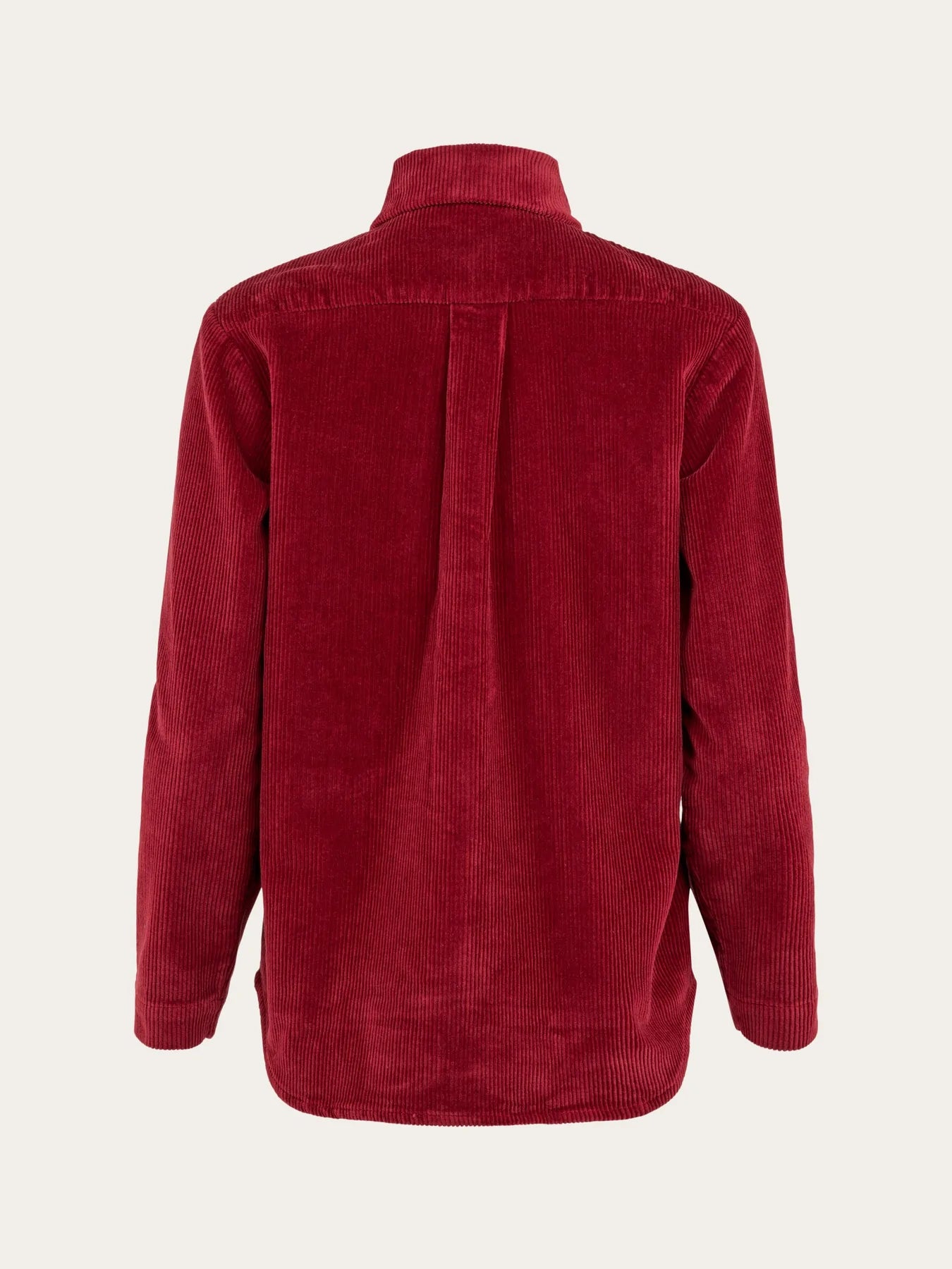 Surchemise rouge Knowledge Cotton Apparel - 8-wales corduroy overshirt rhubarb