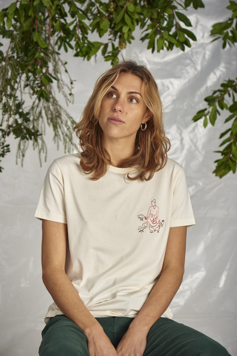 Tee-shirt Graine - Poules Winter White