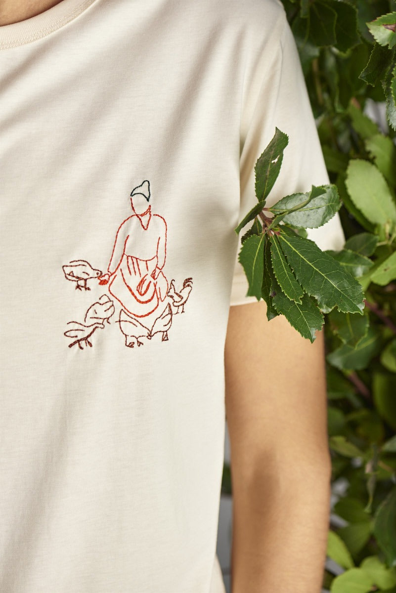 Tee-shirt Graine - Poules Winter White