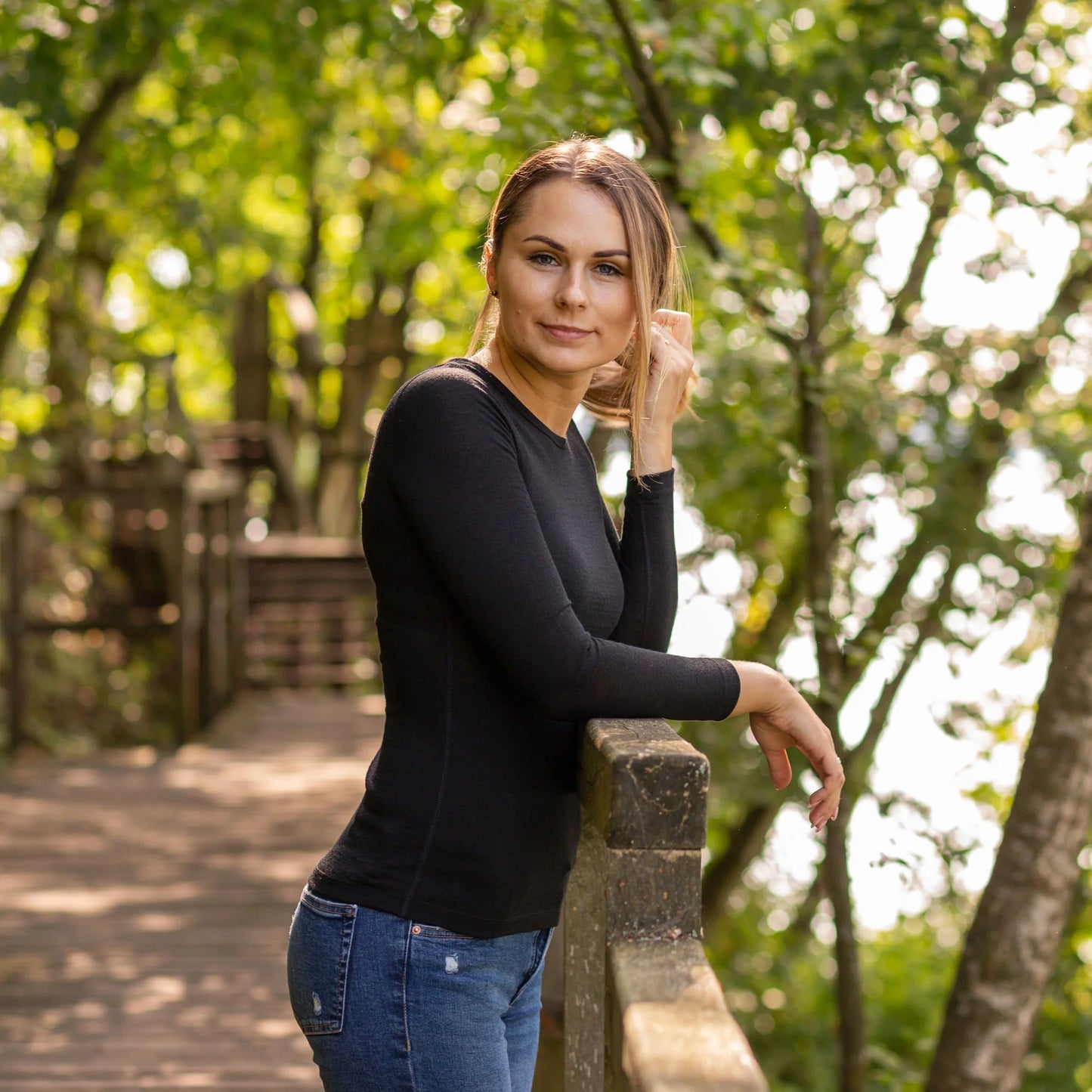 Tee-shirt en mérinos pour femme (Manches Longues) - Menique