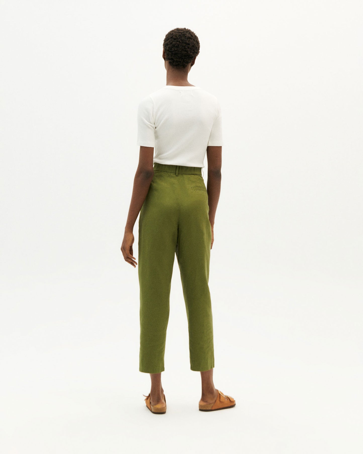 Pantalon Rina Vert - chanvre et coton - Thinking Mu